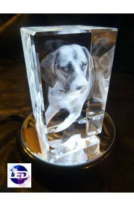 3D laser crystal gifts (Little) with led light suport